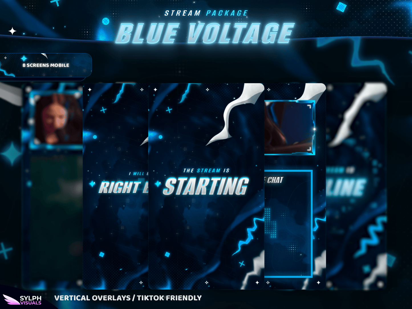 Blue Voltage Vertical Overlays / TitkTok Friendly