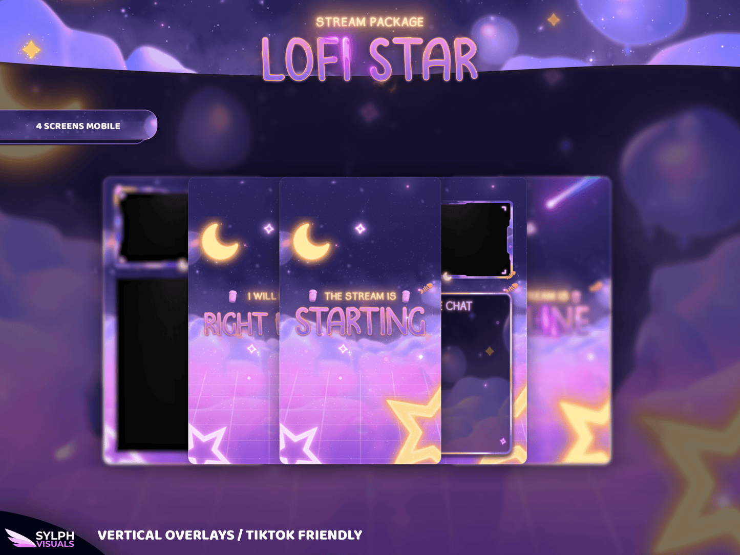 Lofi Star Vertical Overlays / TitkTok Friendly
