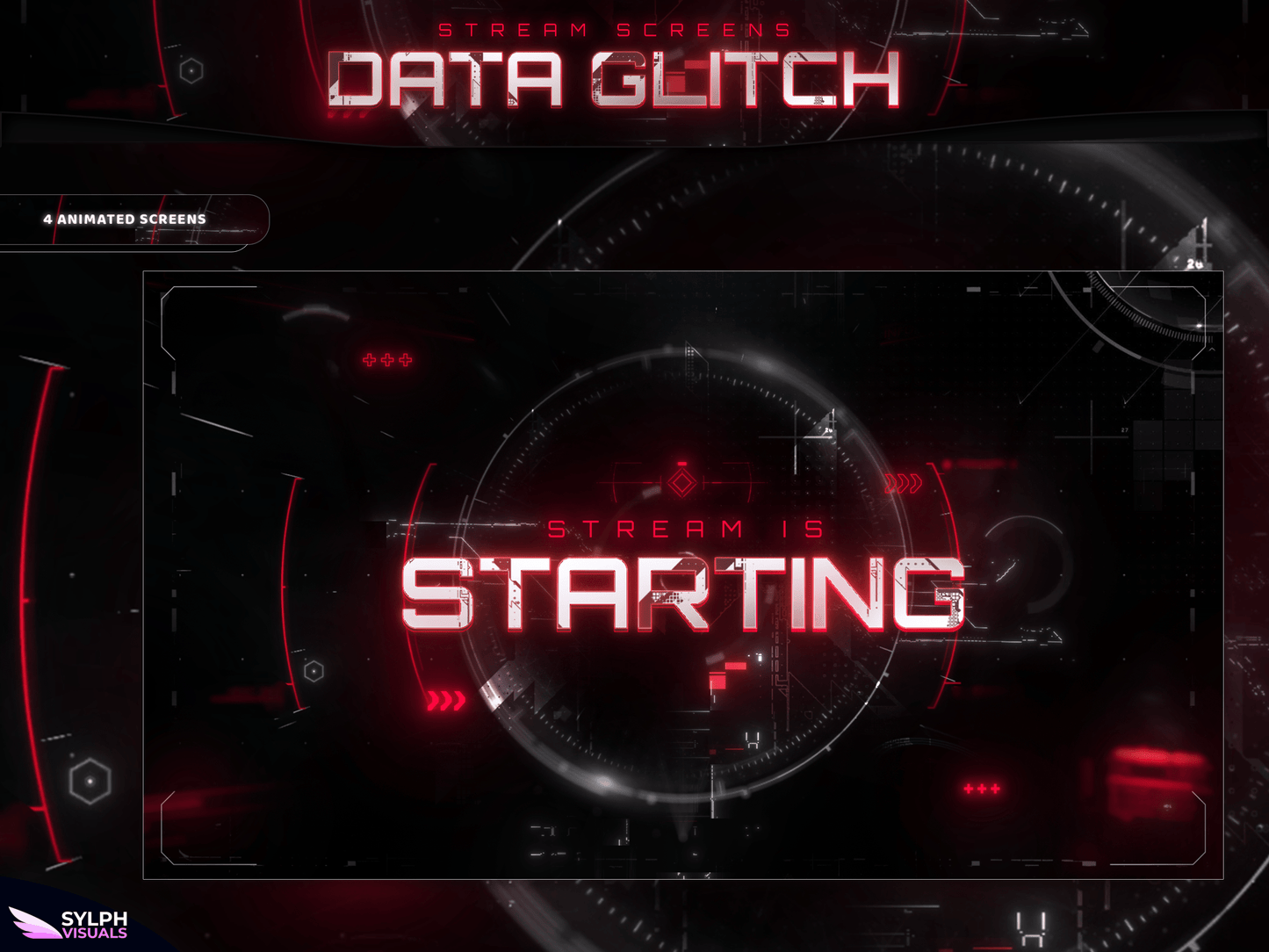 Data Glitch Stream Overlay Package