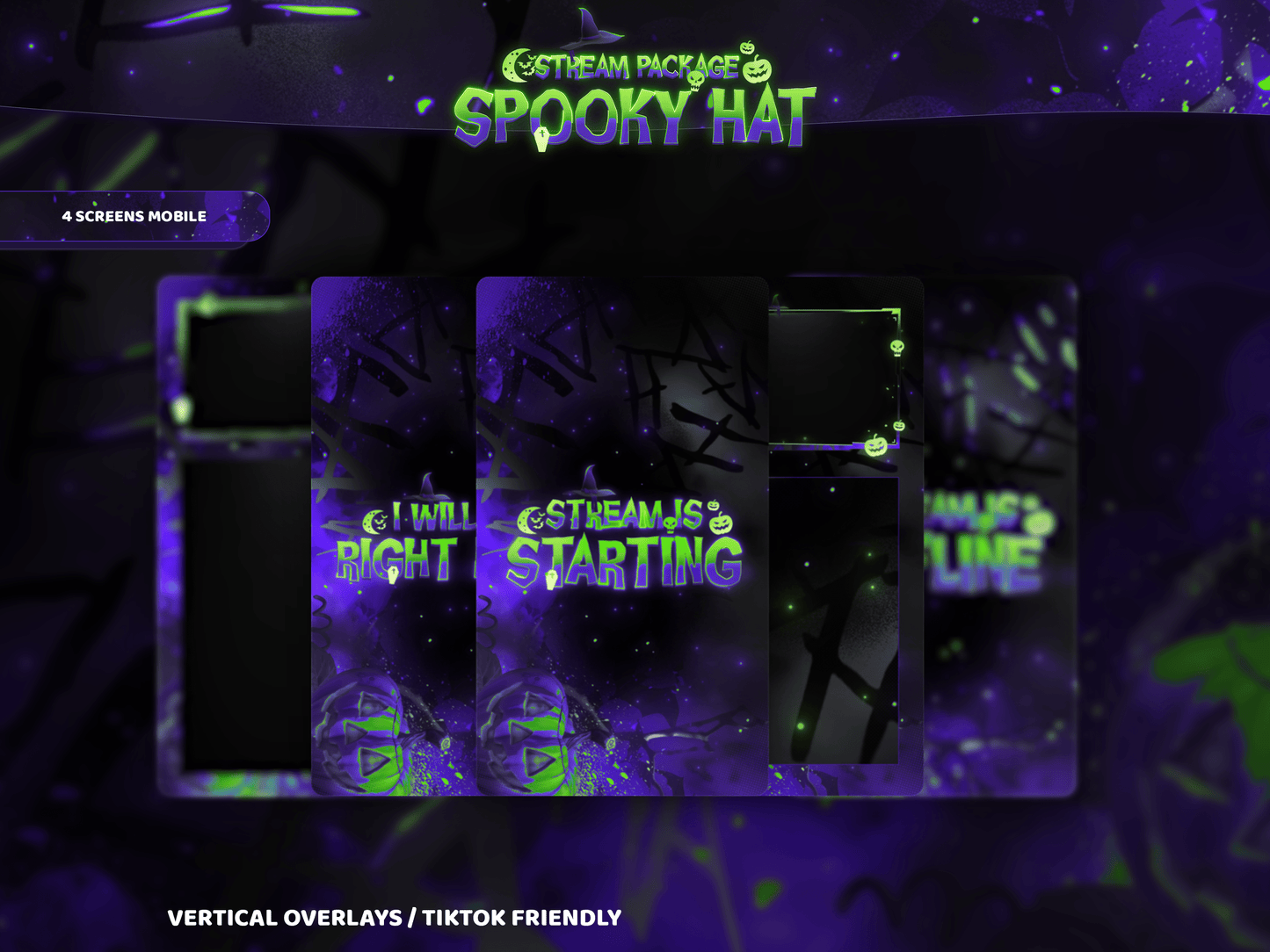 Spooky Hat Vertical Overlays / TitkTok Friendly