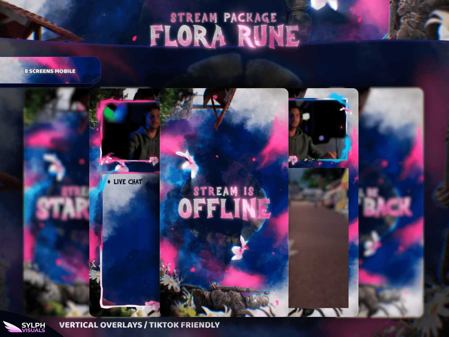 Flora Rune Vertical Overlays / TitkTok Friendly