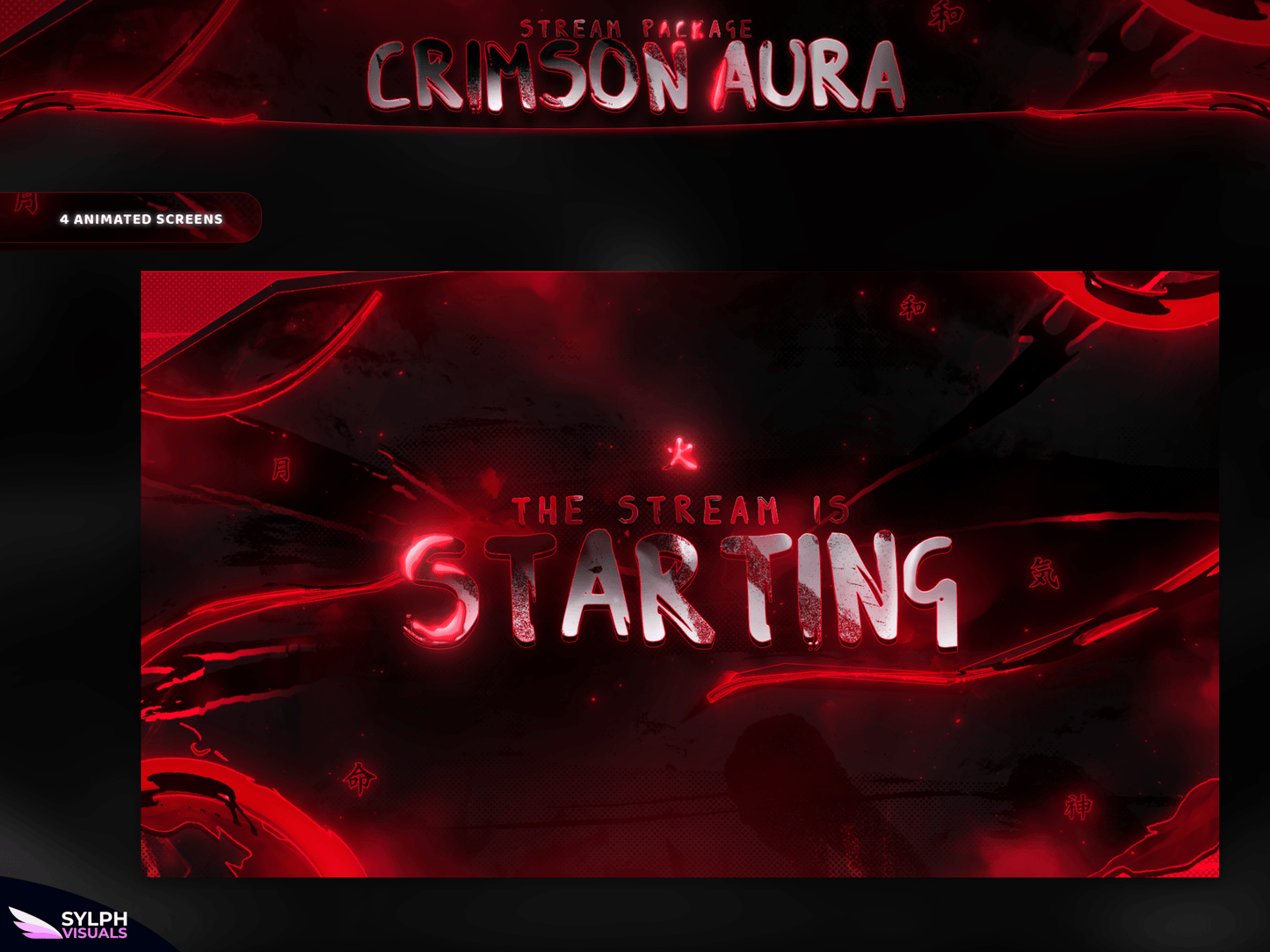 Crimson Aura Stream Overlay Package