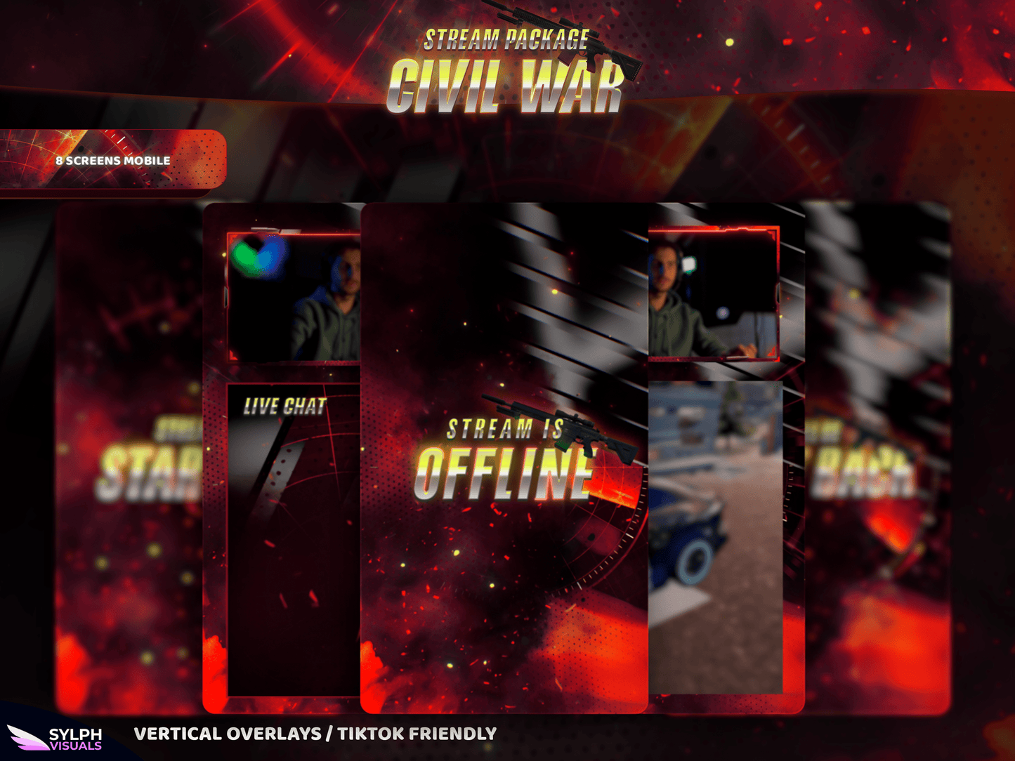 Civil War Vertical Overlays / TitkTok Friendly