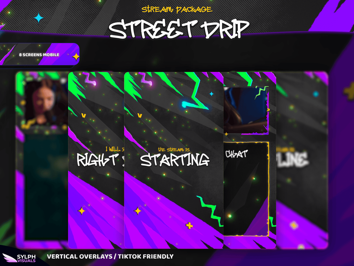 Street Drip Vertical Overlays / TitkTok Friendly