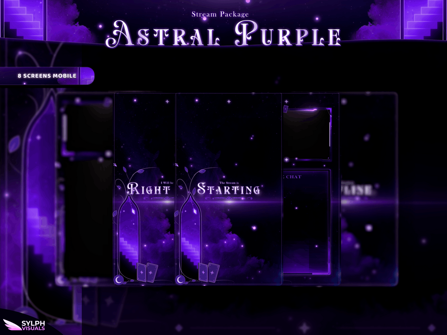 Astral Purple Vertical Overlays / TitkTok Friendly