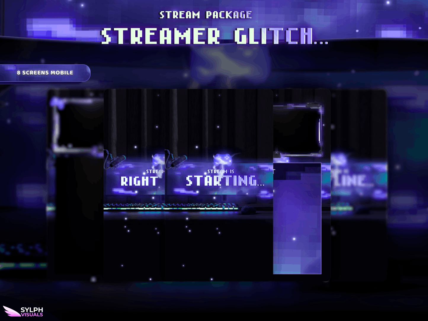 Streamer Glitch Vertical Overlays / TitkTok Friendly