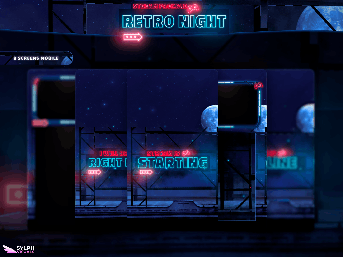 Retro Night Vertical Overlays / TitkTok Friendly