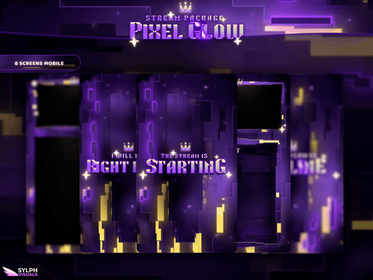 Pixel Glow Vertical Overlays / TitkTok Friendly