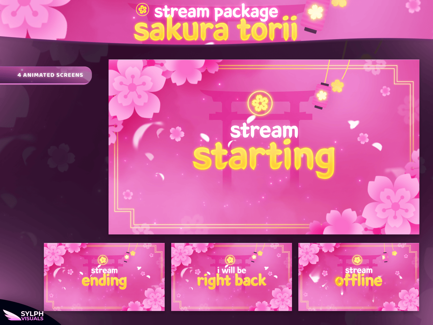 Sakura Torii Stream Overlay Package