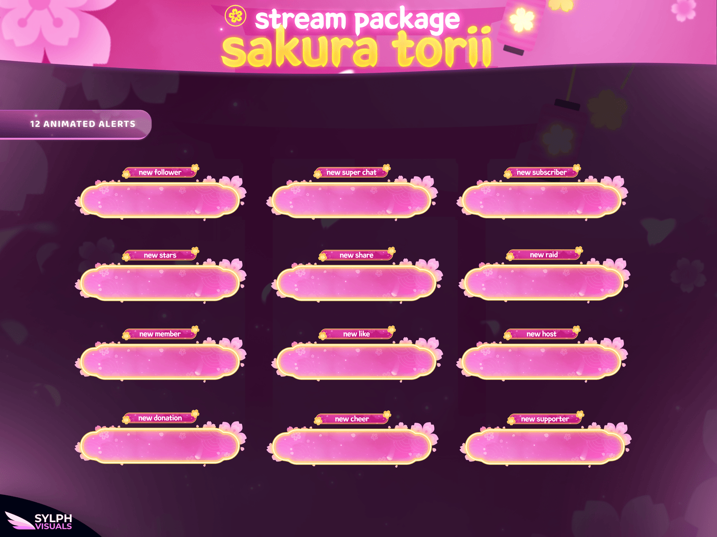 Sakura Torii Stream Overlay Package