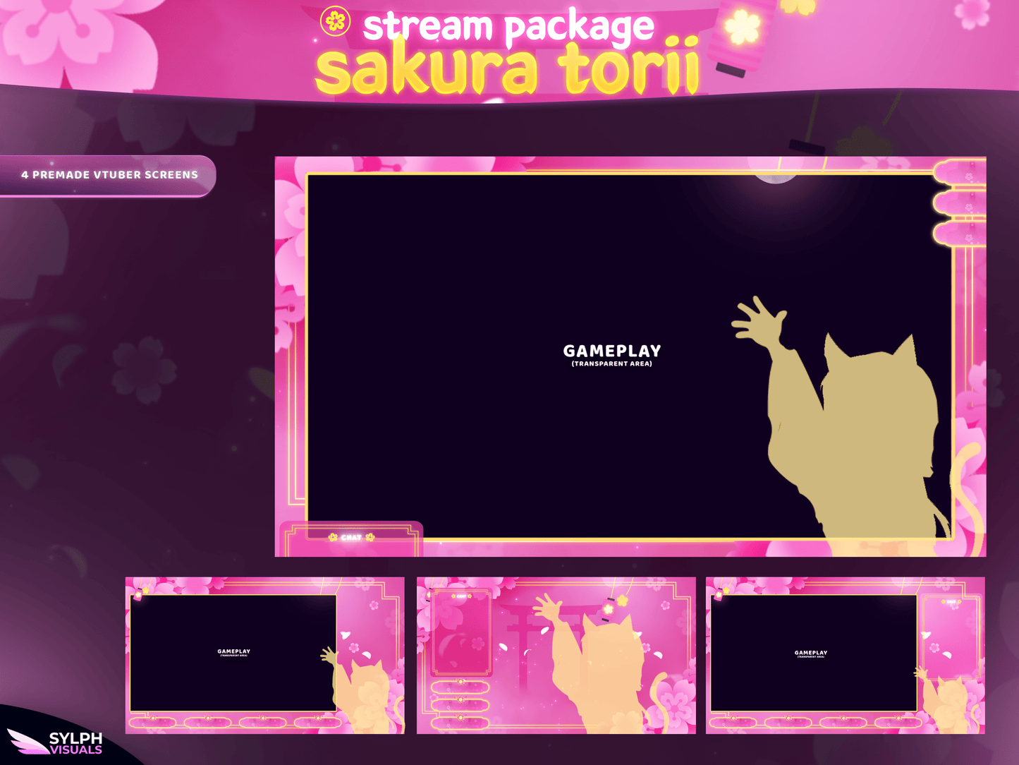 Sakura Torii Stream Overlay Package