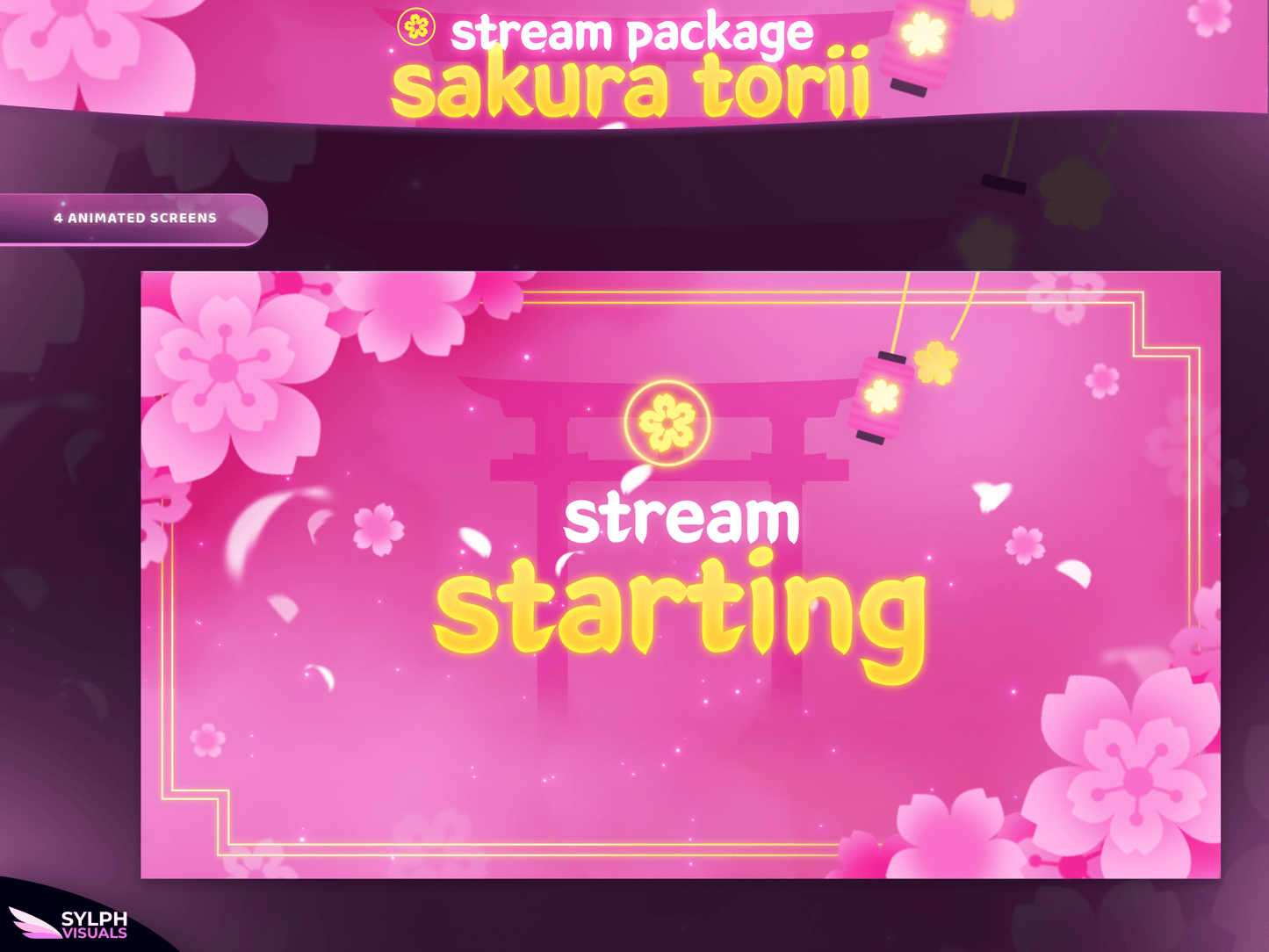 Sakura Torii Stream Overlay Package