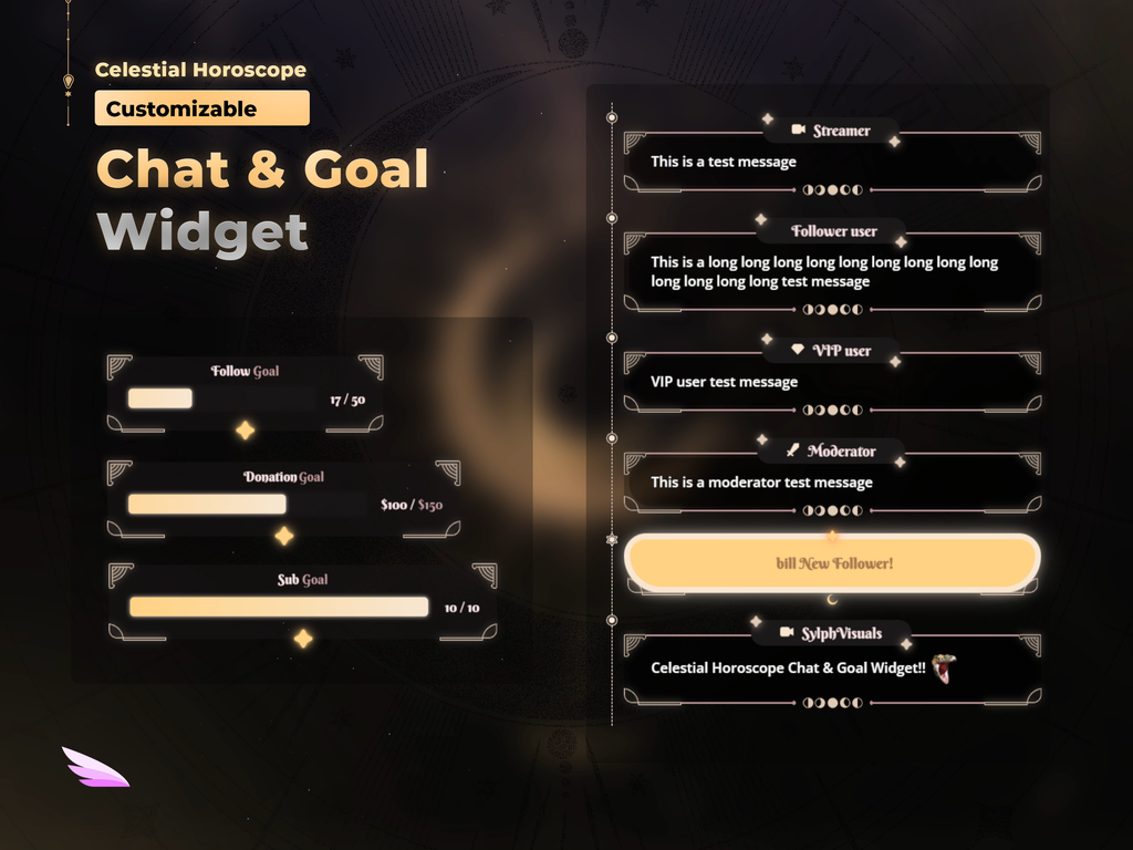 Celestial Horoscope Chat & Goal Widget