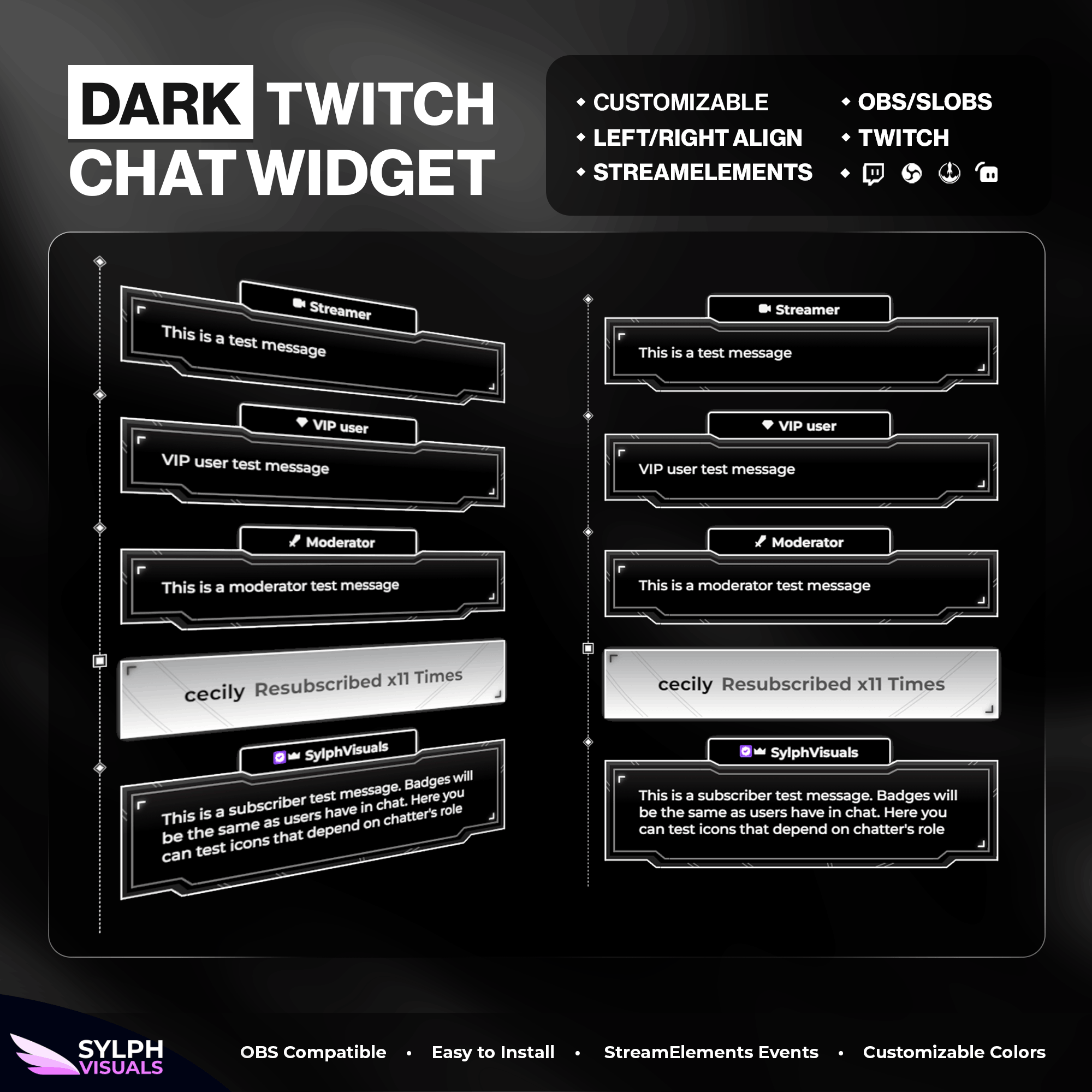 Dark Theme Chat Widget