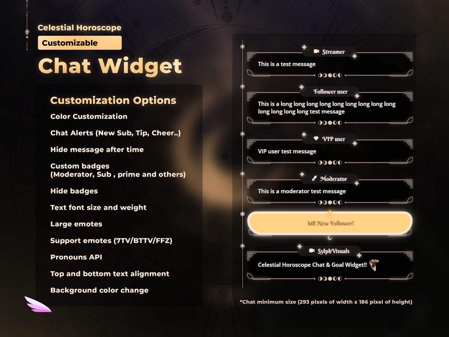 Celestial Horoscope Chat & Goal Widget