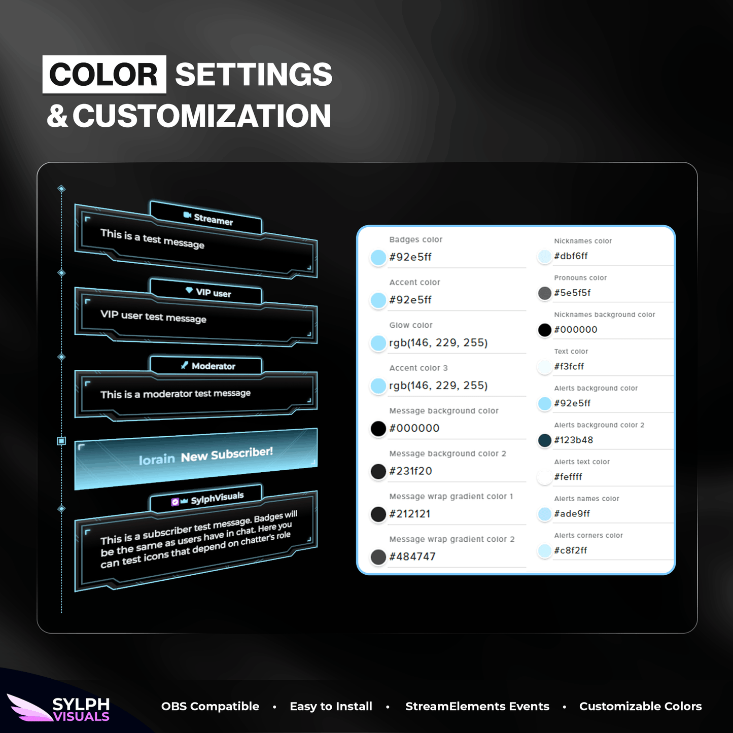 Dark Theme Chat Widget
