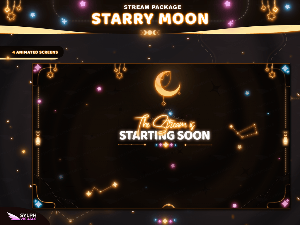 Starry Moon Animated Screens