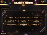 Starry Moon Stream Overlay Package