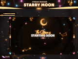 Starry Moon Stream Overlay Package