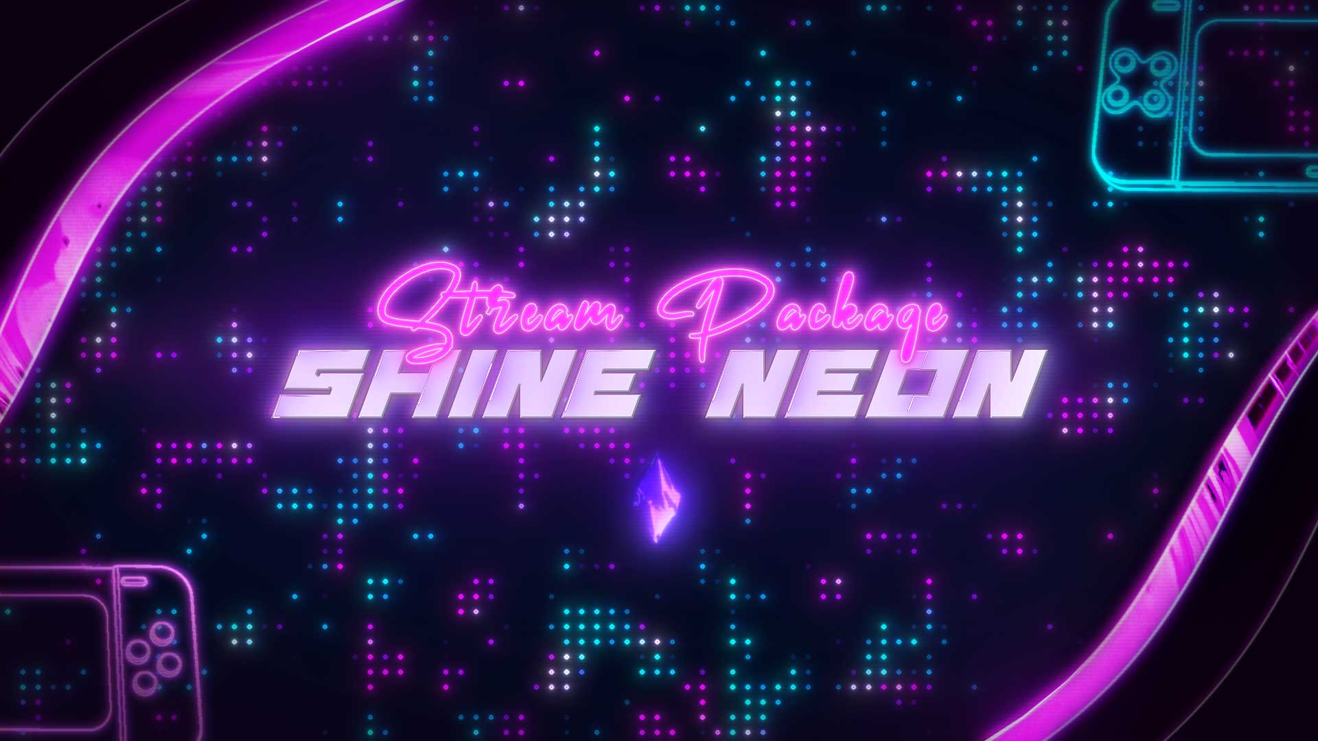 Shine Neon Purple Stream Overlay Package