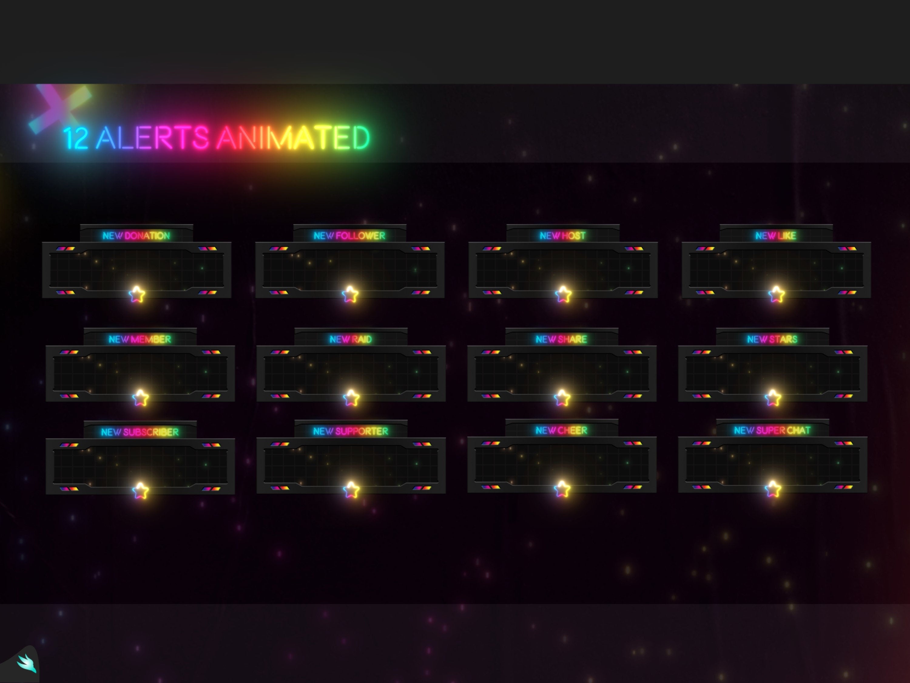 Neon City Alerts RGB - SylphVisuals