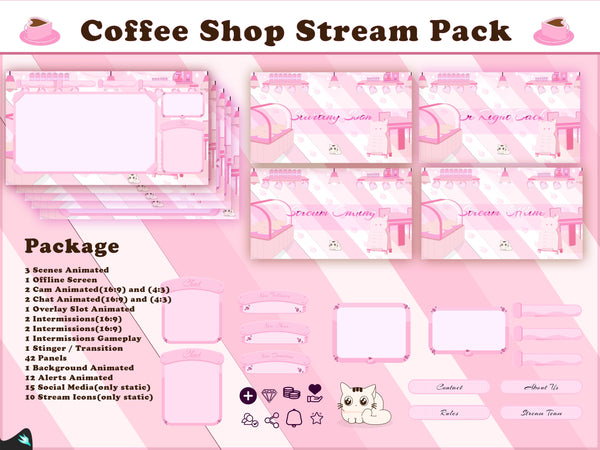 Coffee Shop Pink Stream Package