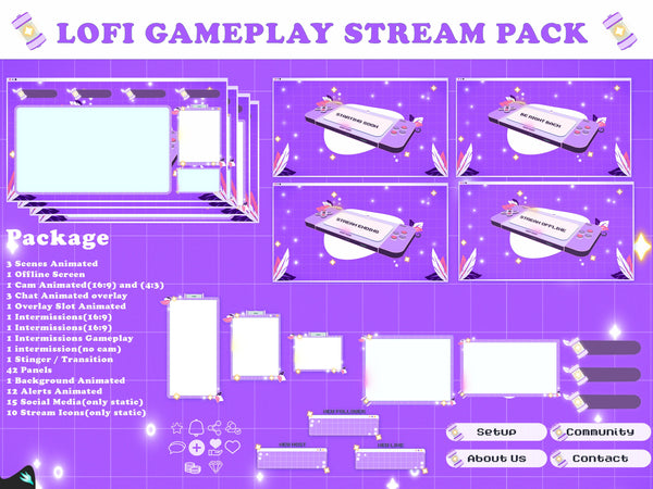 Lofi Gameplay Purple Stream Package