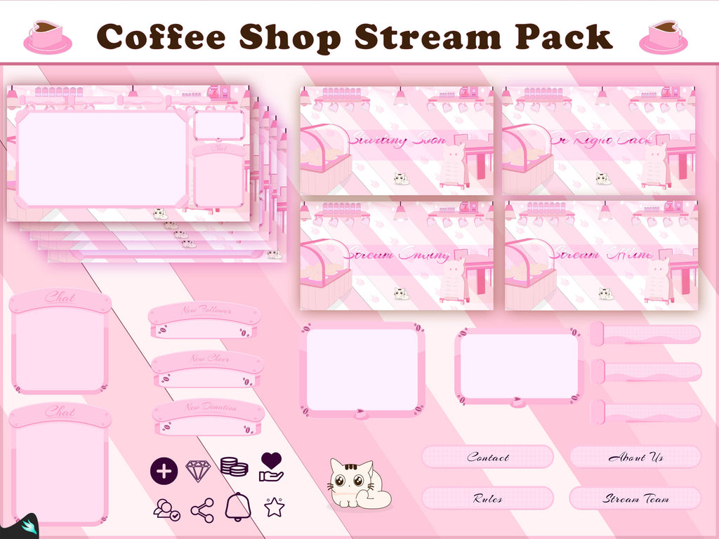 Coffee Shop Pink Stream Package