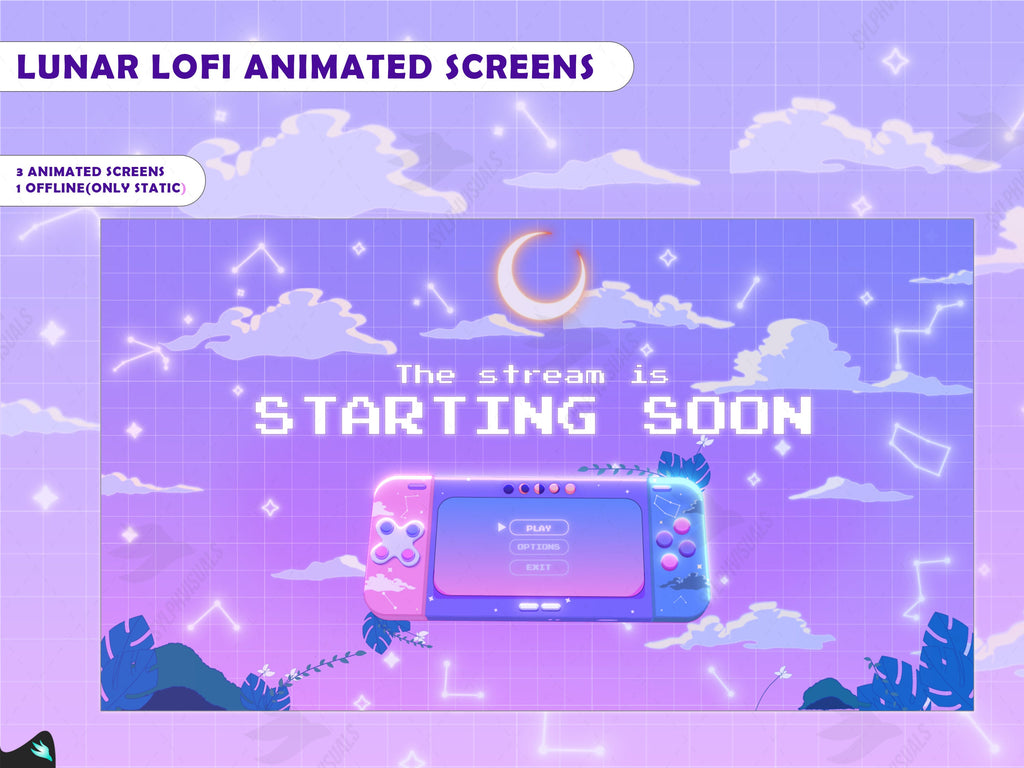 Lunar Lofi Animated Screens