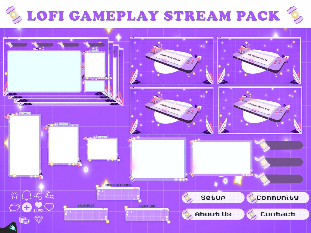 Lofi Gameplay Purple Stream Package