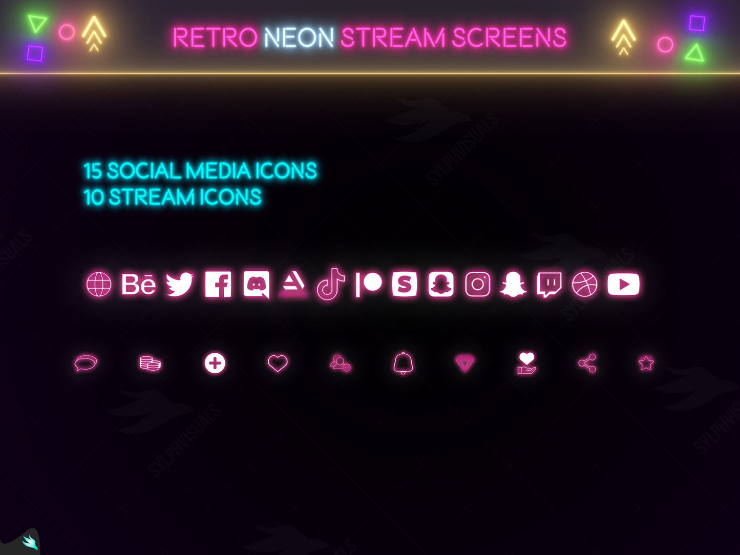 Retro Neon Animated Screens