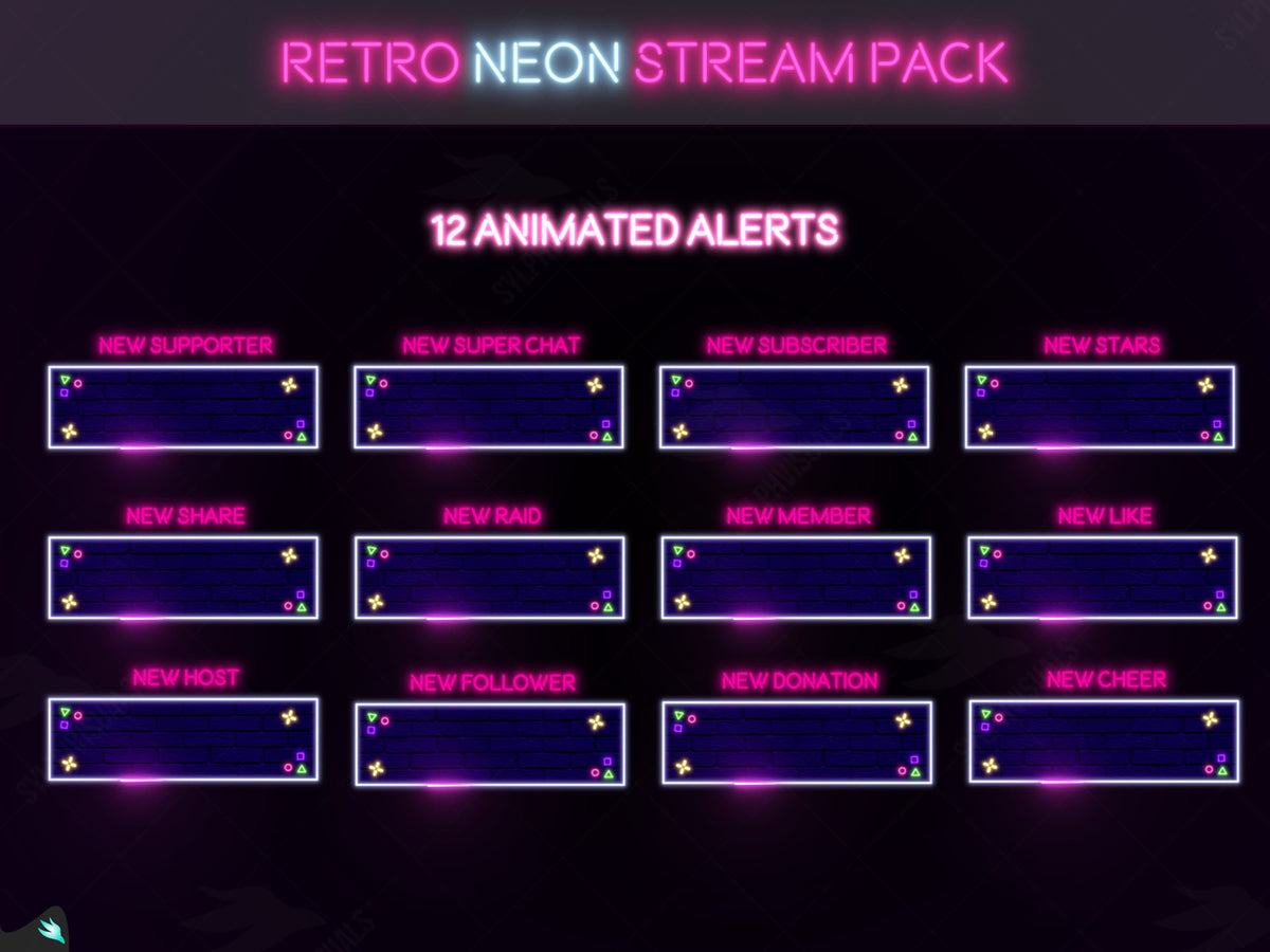 Neon Stream Retro Neon Stream Package – SylphVisuals