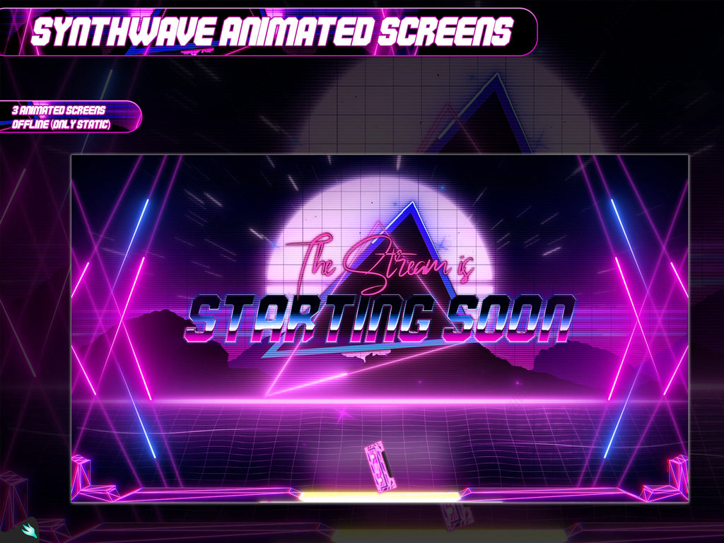 Neon Synthwave Animated Screens