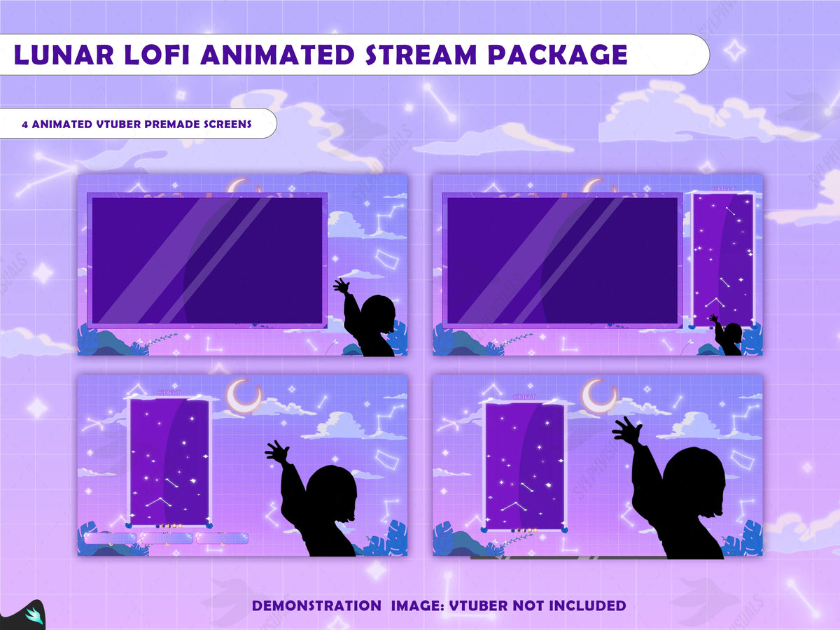 Apd Overlay Free Lunar Lofi Purple Stream Overlays - SylphVisuals