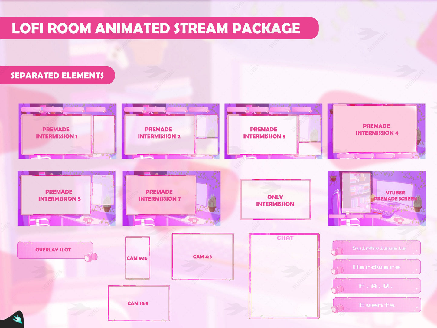 Lofi Room Pink Stream Package