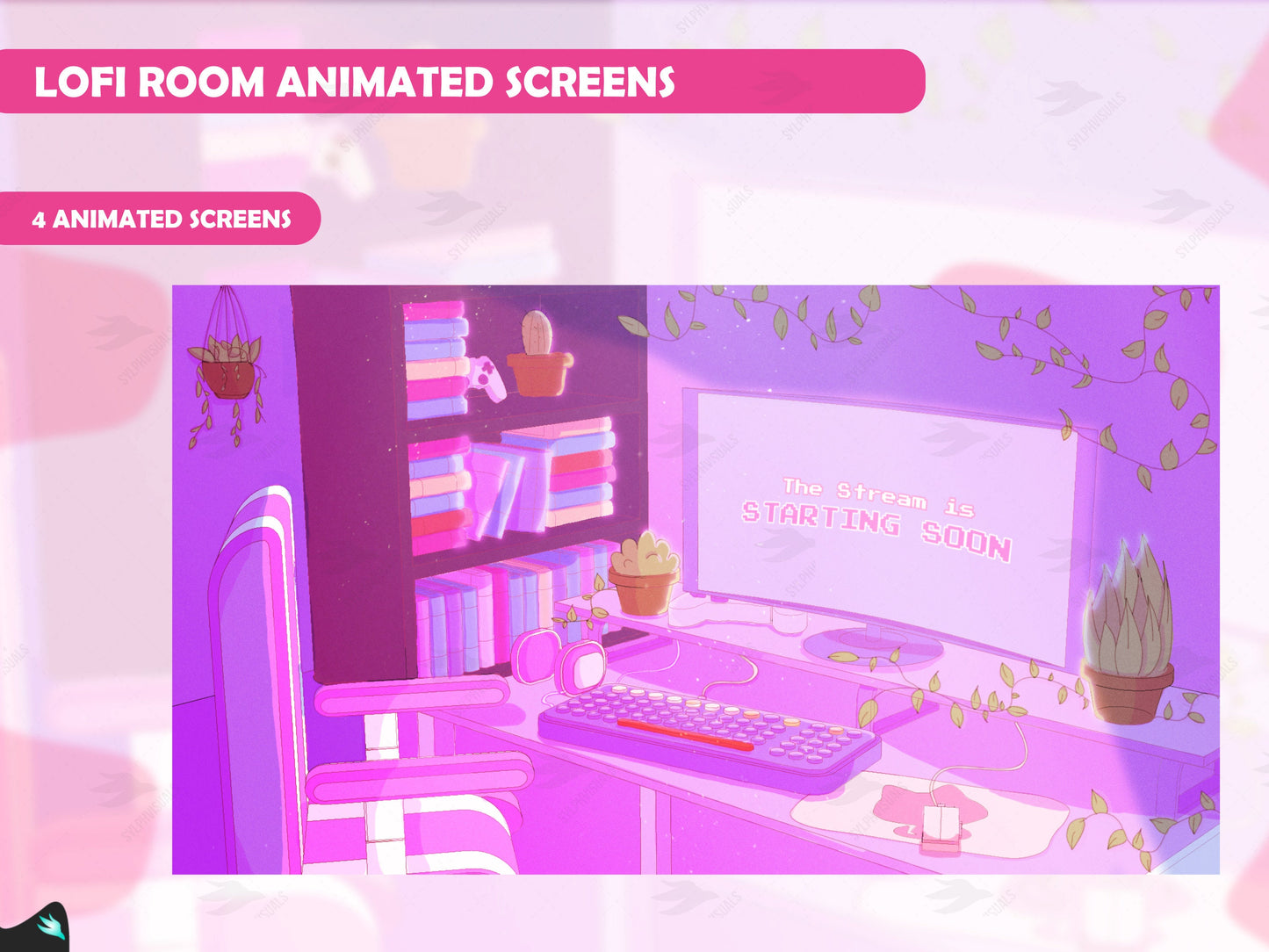 Lofi Room Pink Stream Package