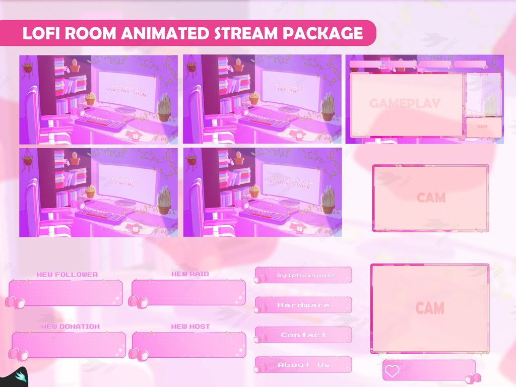 Lofi Room Pink Stream Package