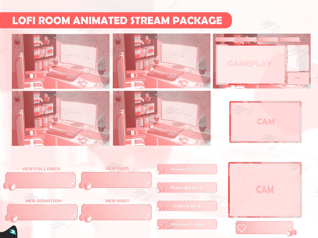 Lofi Room Red Stream Package