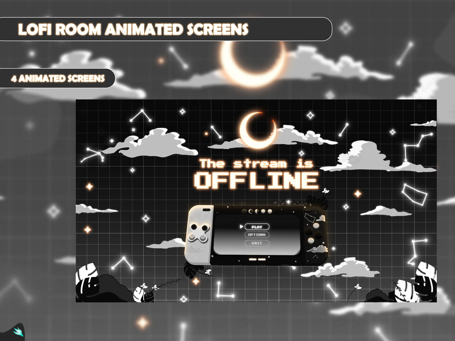 Lunar Lofi Dark Mode Animated Screens