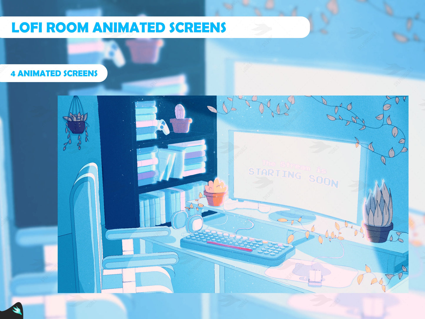 Lofi Room Blue Stream Package
