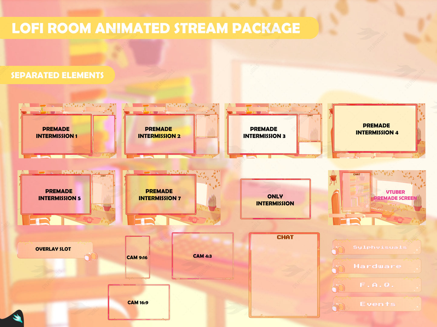 Lofi Room Yellow Stream Package