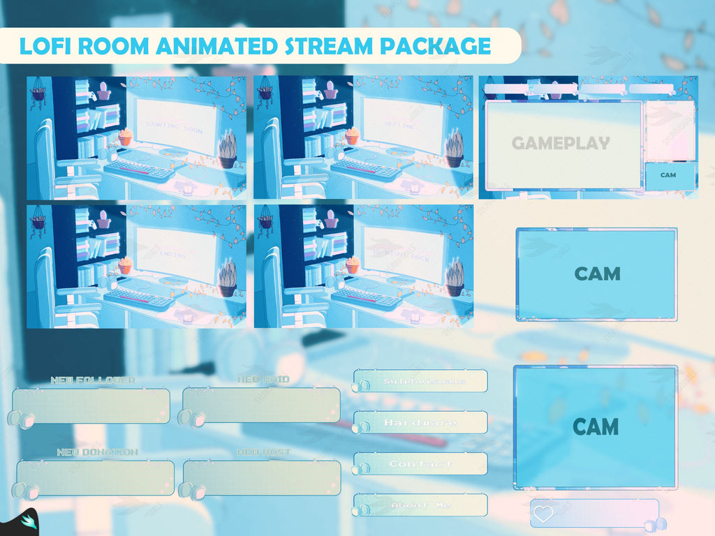 Lofi Room Blue Stream Package