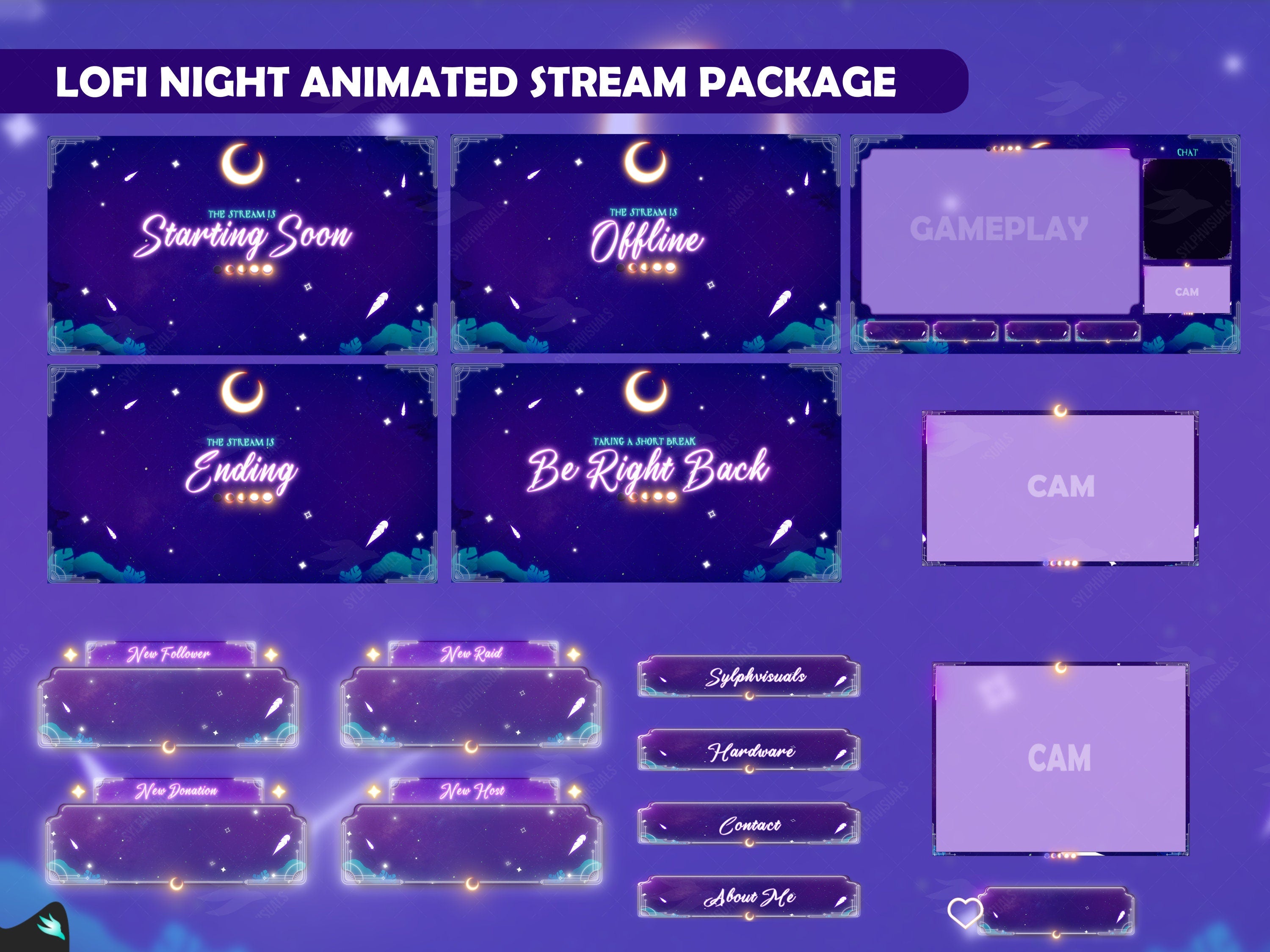 Twitch Chat Box Overlay Purple Twitch Overlay (Download Now) 