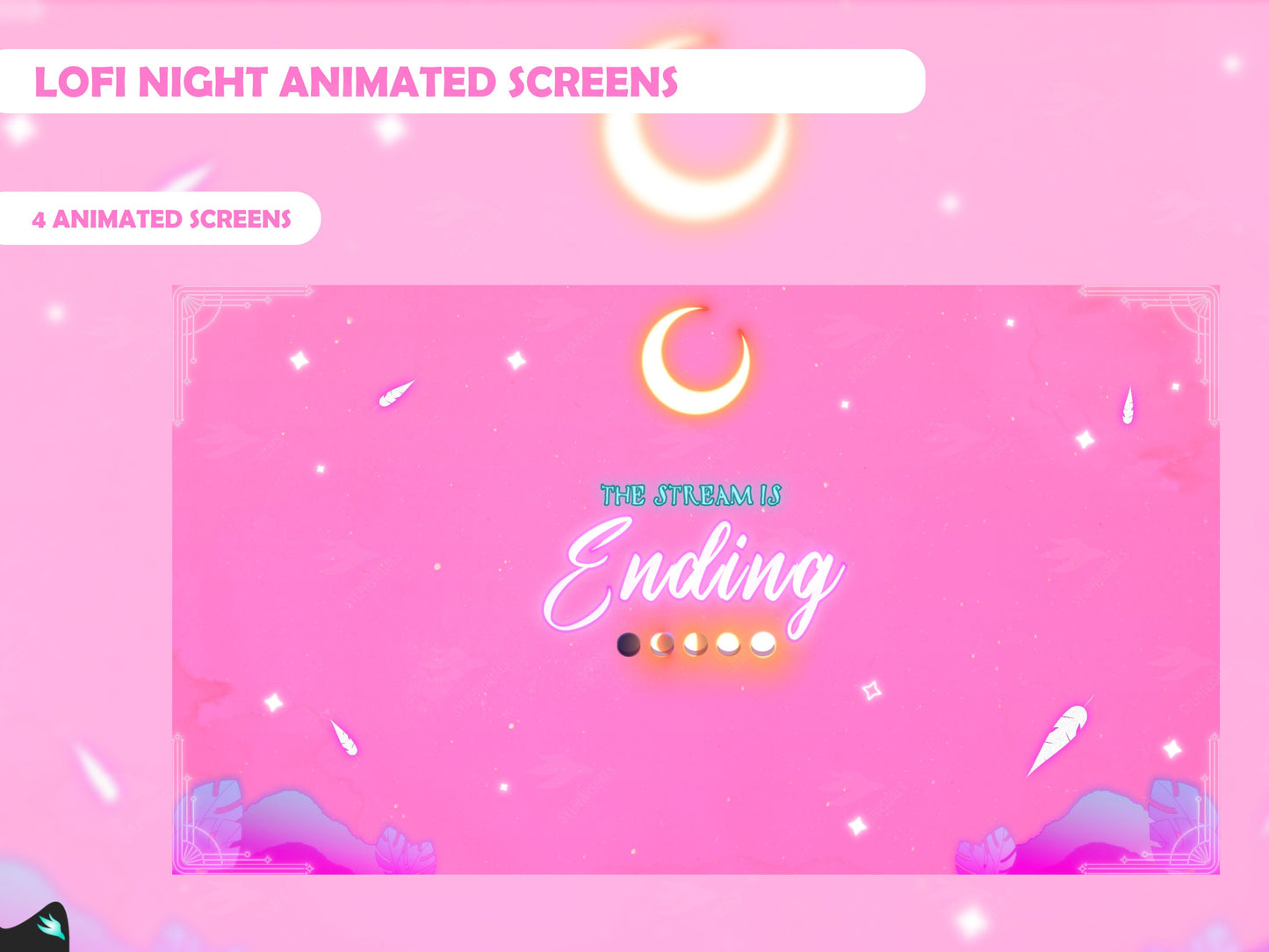 Lofi Night Pink Animated Screens