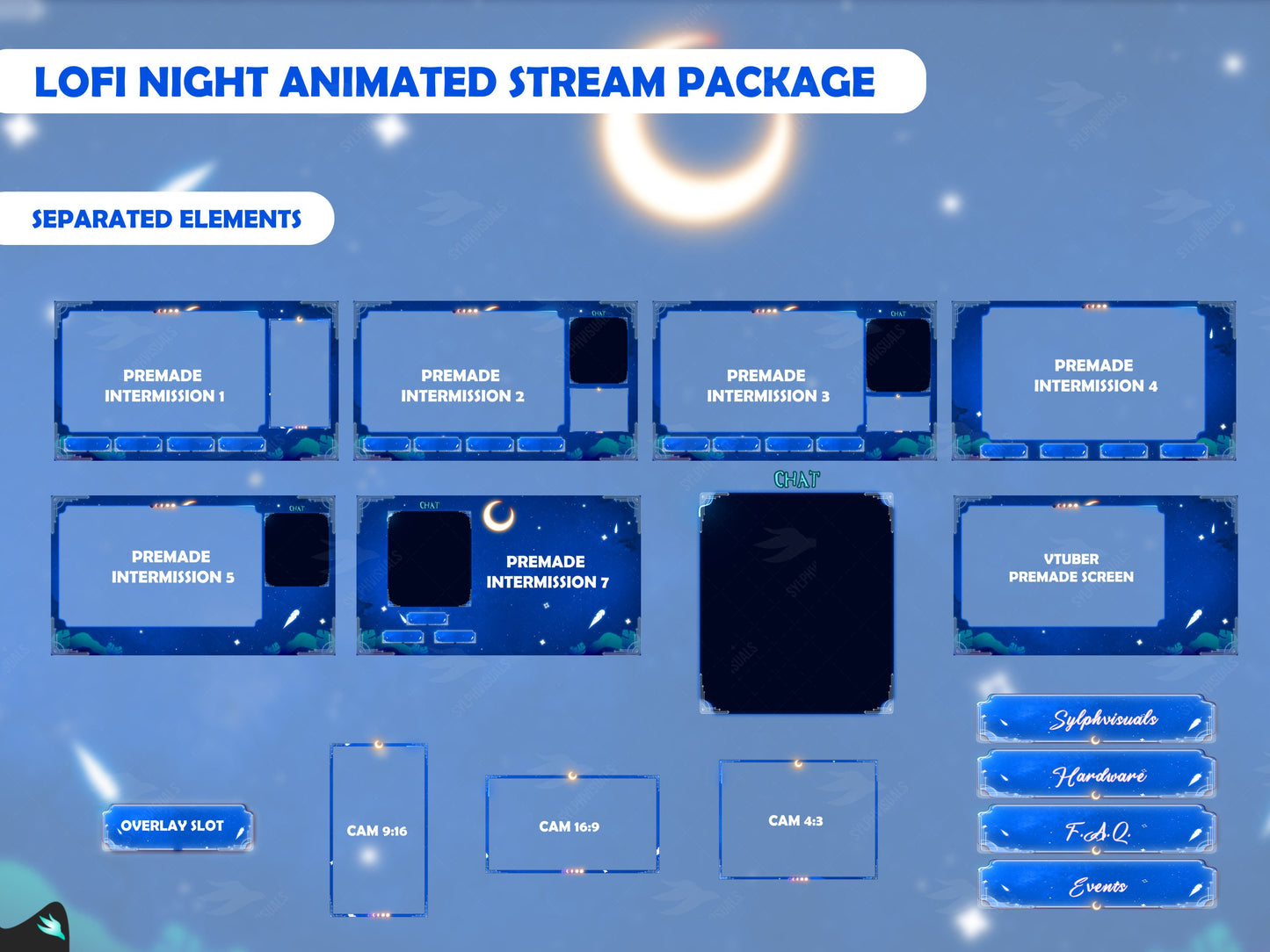 Lofi Night Blue Stream Package
