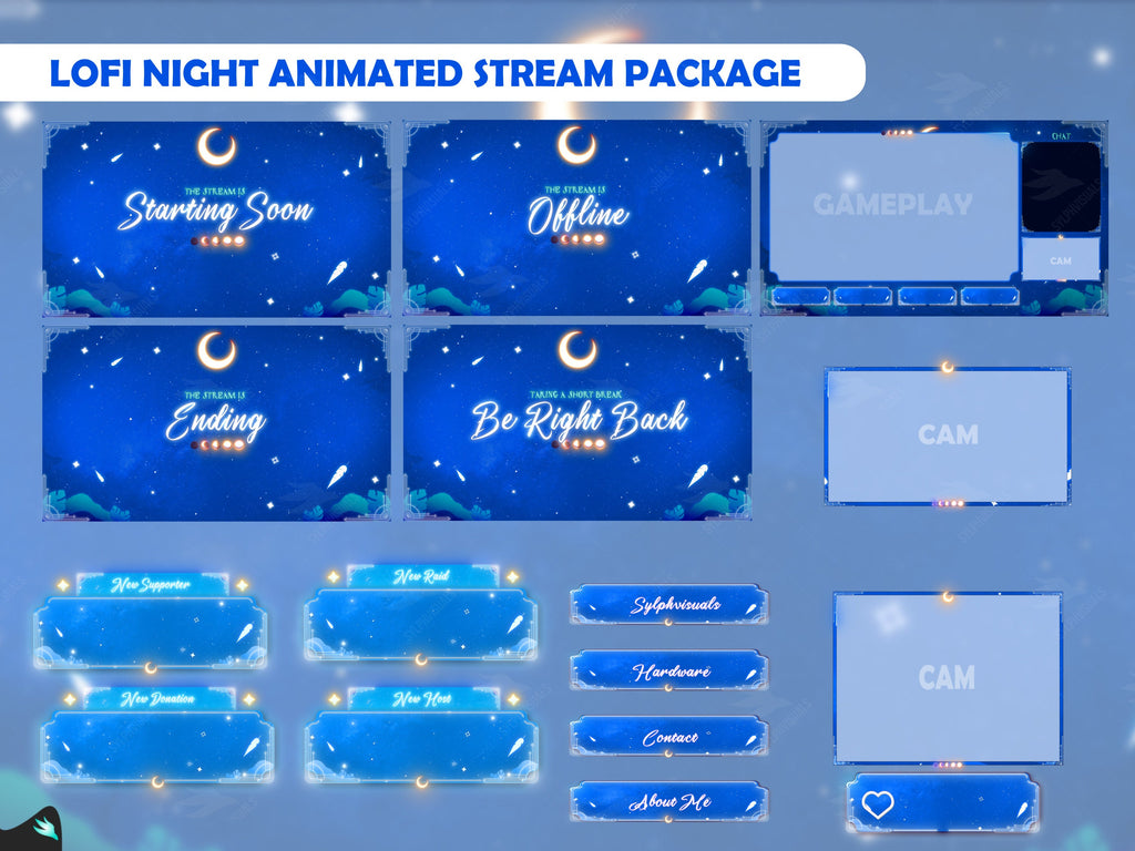 Lofi Night Blue Stream Package