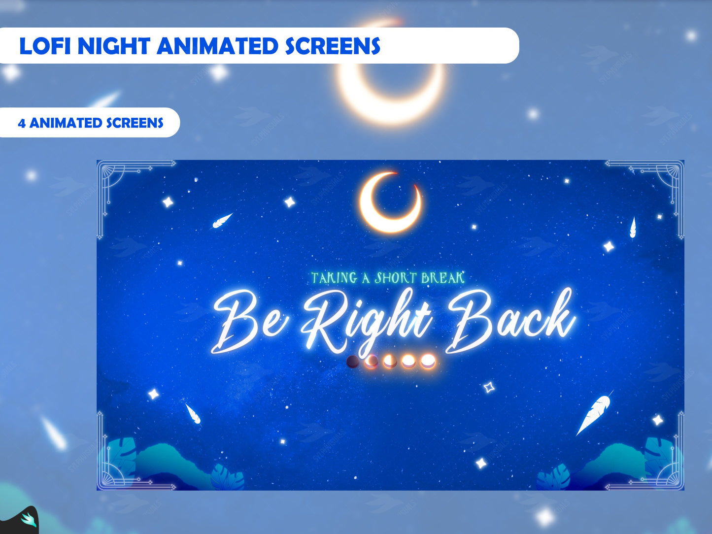 Lofi Night Blue Animated Screens