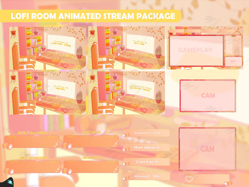 Lofi Room Yellow Stream Package