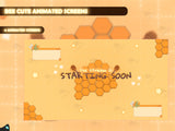 Cute Bee Yellow Animated Screens