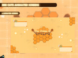 Cute Bee Yellow Animated Screens